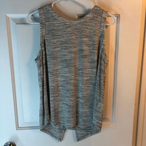 Light Heather Gray Tulip Back Tank